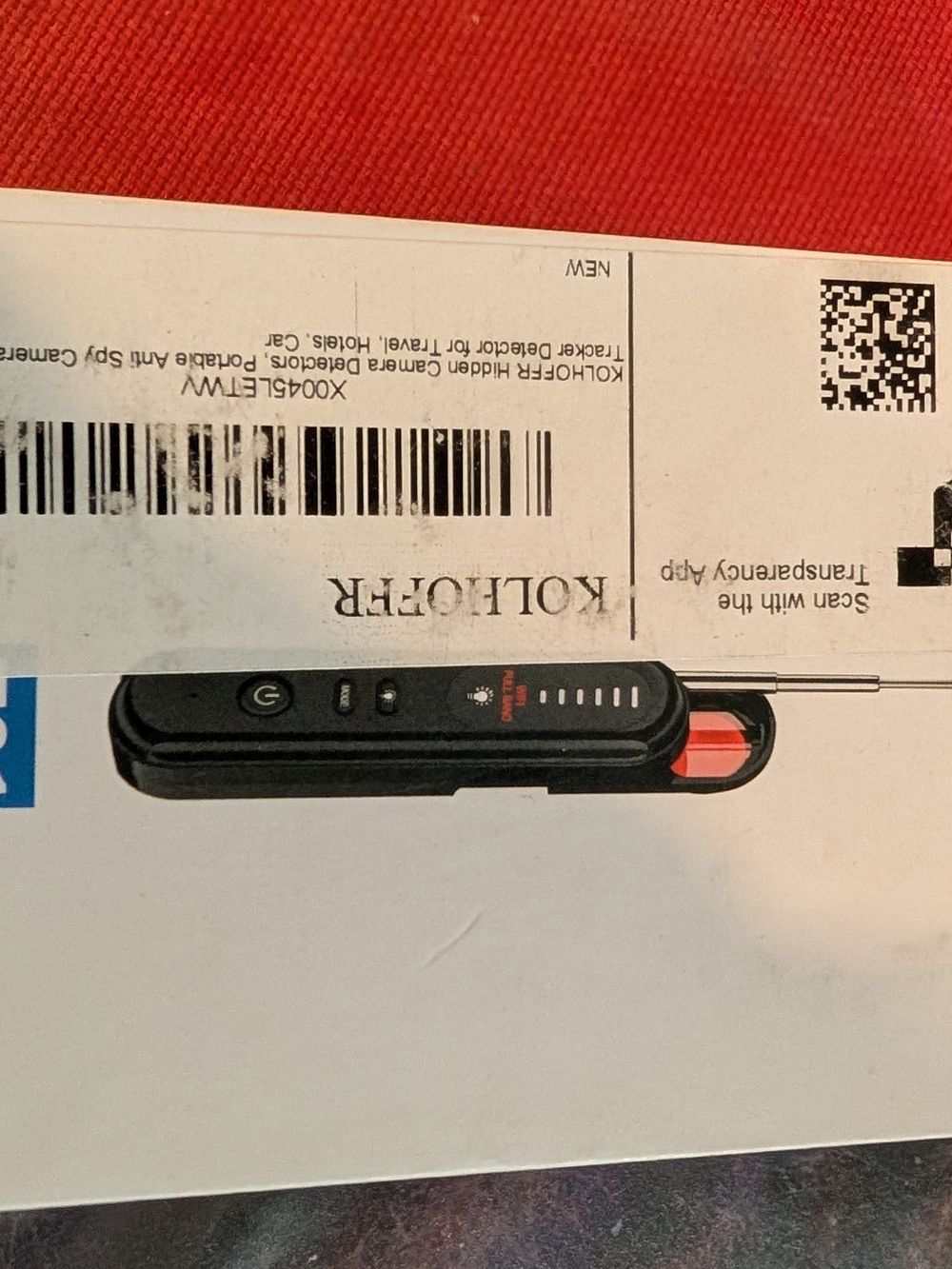 Black Wireless Inspection Camera with Red Tip